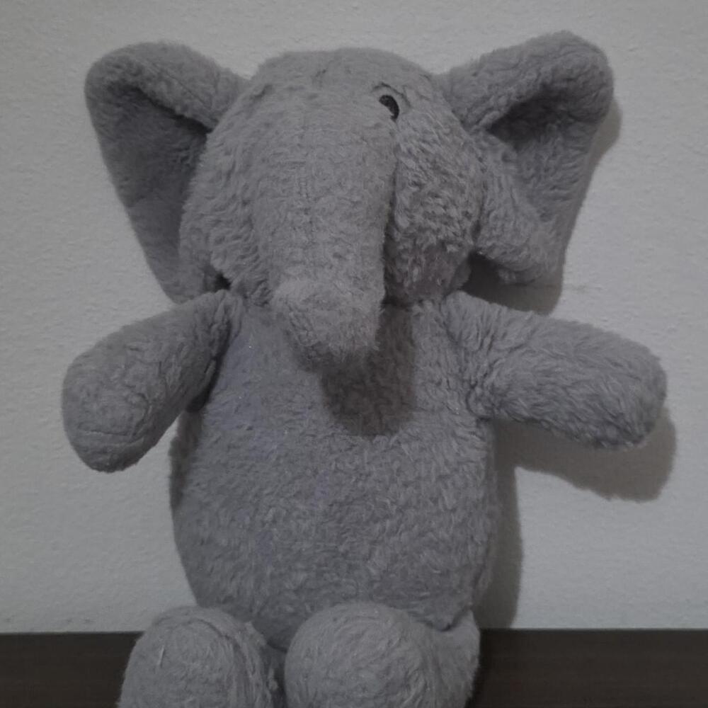 Gray elephant plush toy #elephant #stuffed